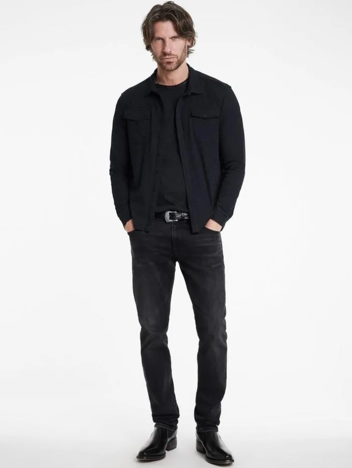 New John Varvatos ABUJA WESTERN SHIRT BLACK