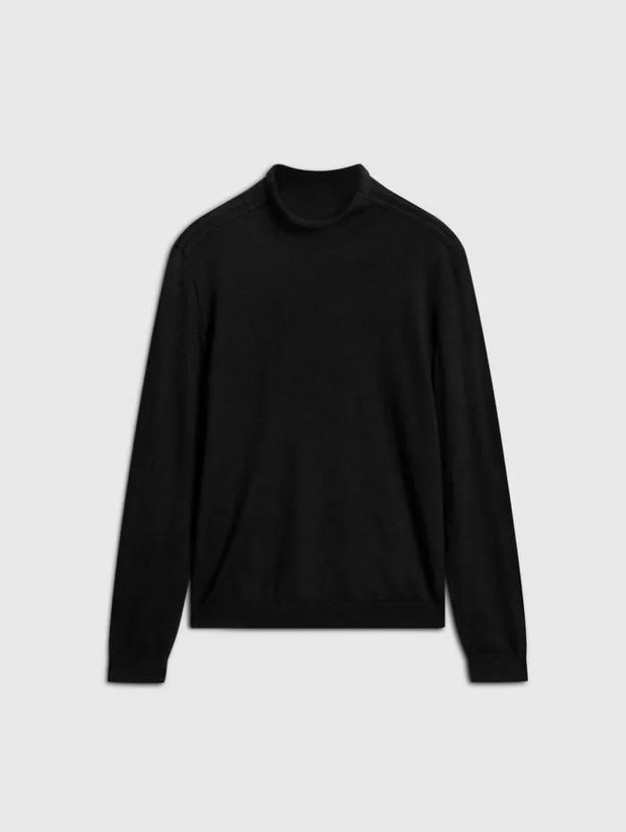 Clearance John Varvatos ALONTE MOCK NECK BLACK