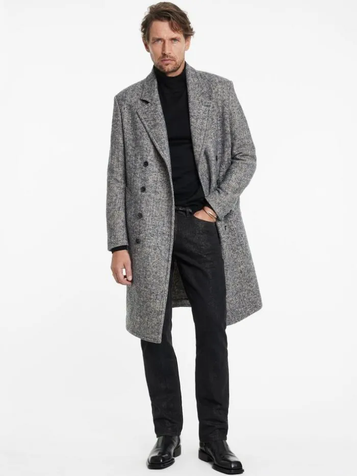 Clearance John Varvatos ALONTE MOCK NECK BLACK