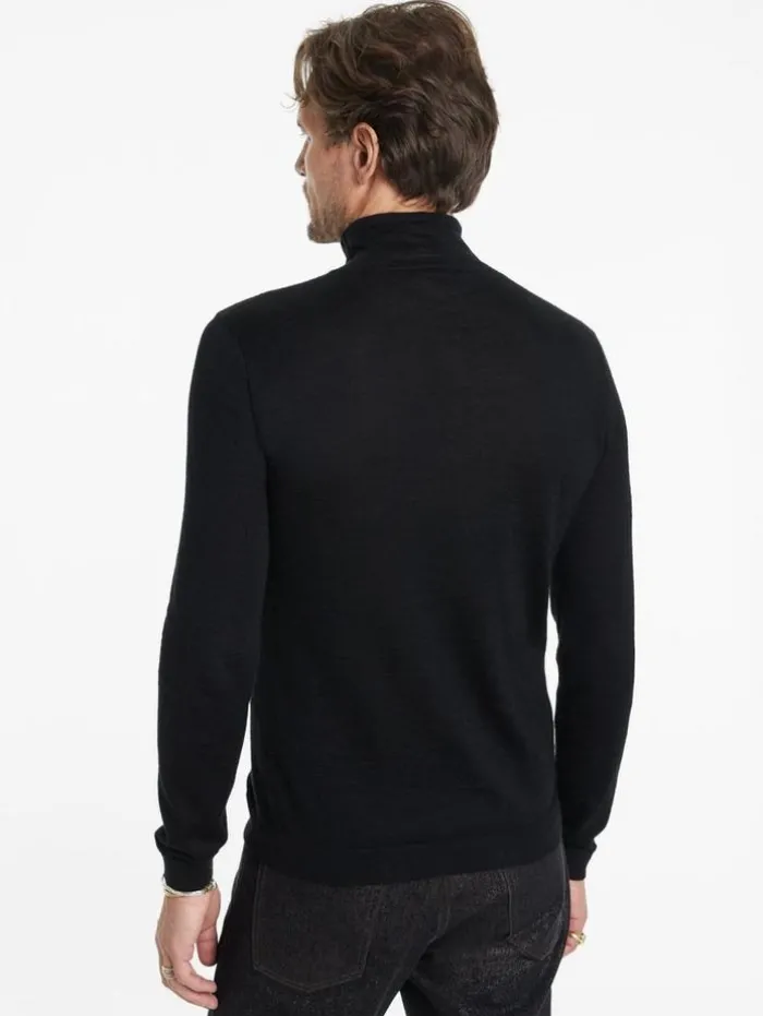 Clearance John Varvatos ALONTE MOCK NECK BLACK