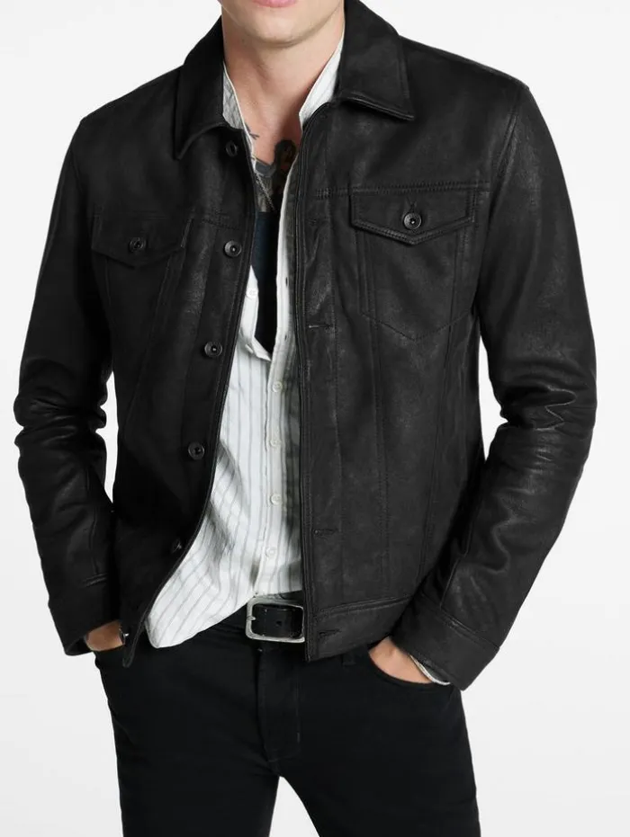 Outlet John Varvatos ANDREW TRUCKER BLACK