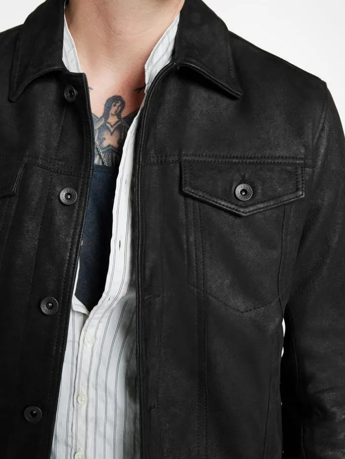 Outlet John Varvatos ANDREW TRUCKER BLACK