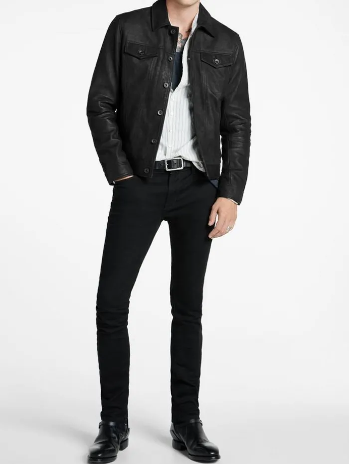 Outlet John Varvatos ANDREW TRUCKER BLACK