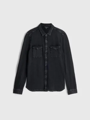 Online John Varvatos ARVON WESTERN SHIRT CHARCOAL