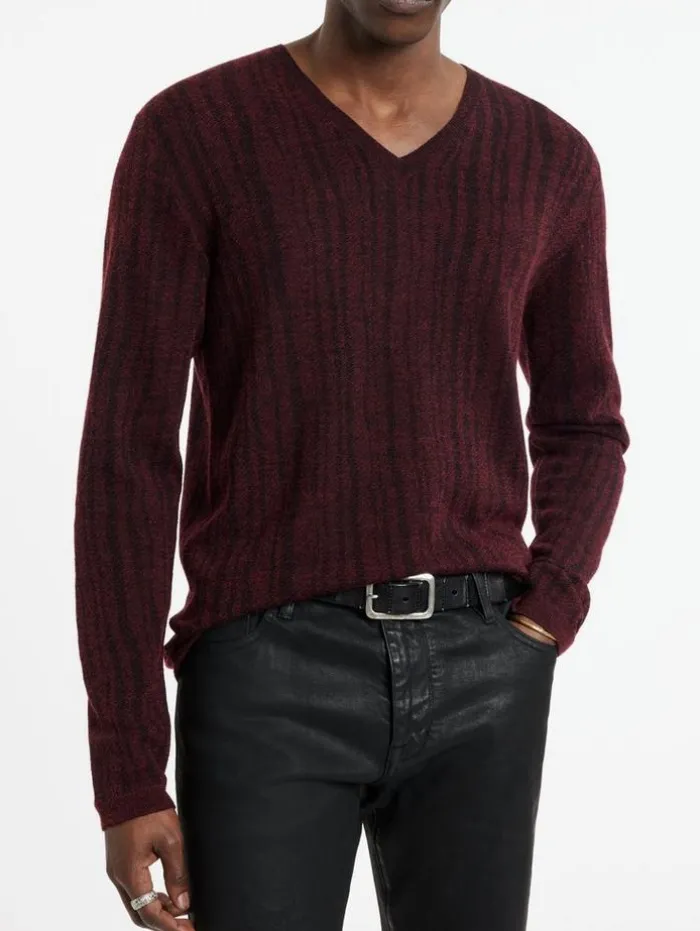 New John Varvatos BANDERA V-NECK Merlot