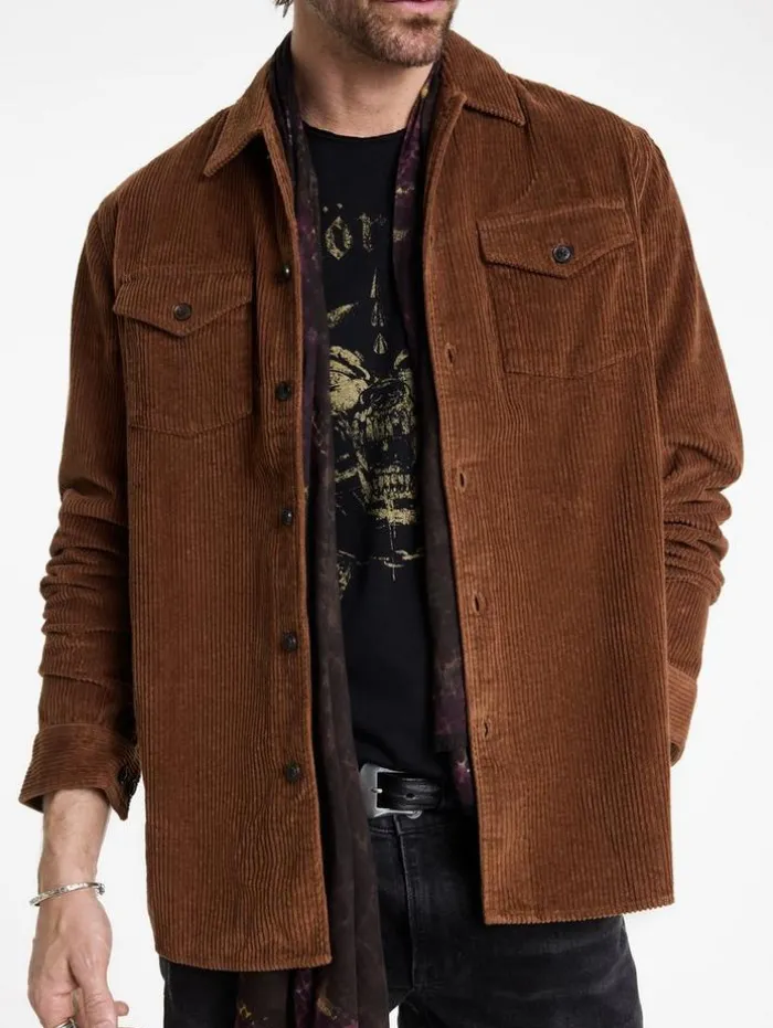 Store John Varvatos BAUER OVERSHIRT CHAMOIS
