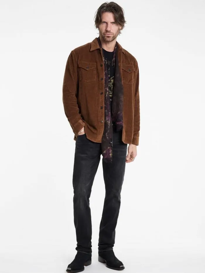 Store John Varvatos BAUER OVERSHIRT CHAMOIS