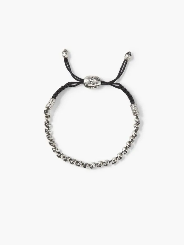 Best Sale John Varvatos BEADED SKULL BRACELET SILVER