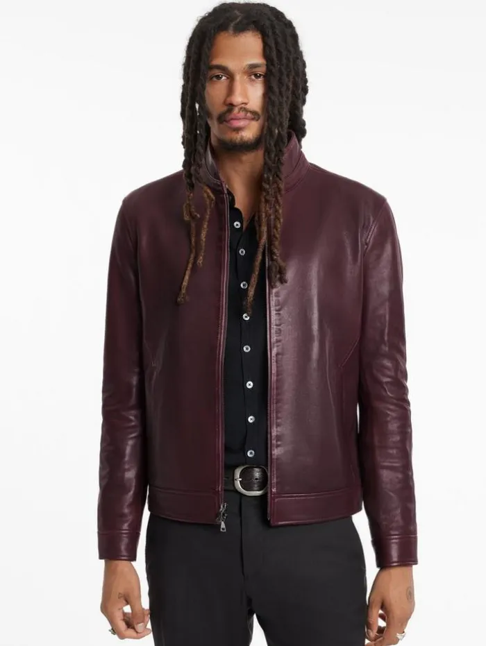 Hot John Varvatos BLAKE RACER JACKET Merlot
