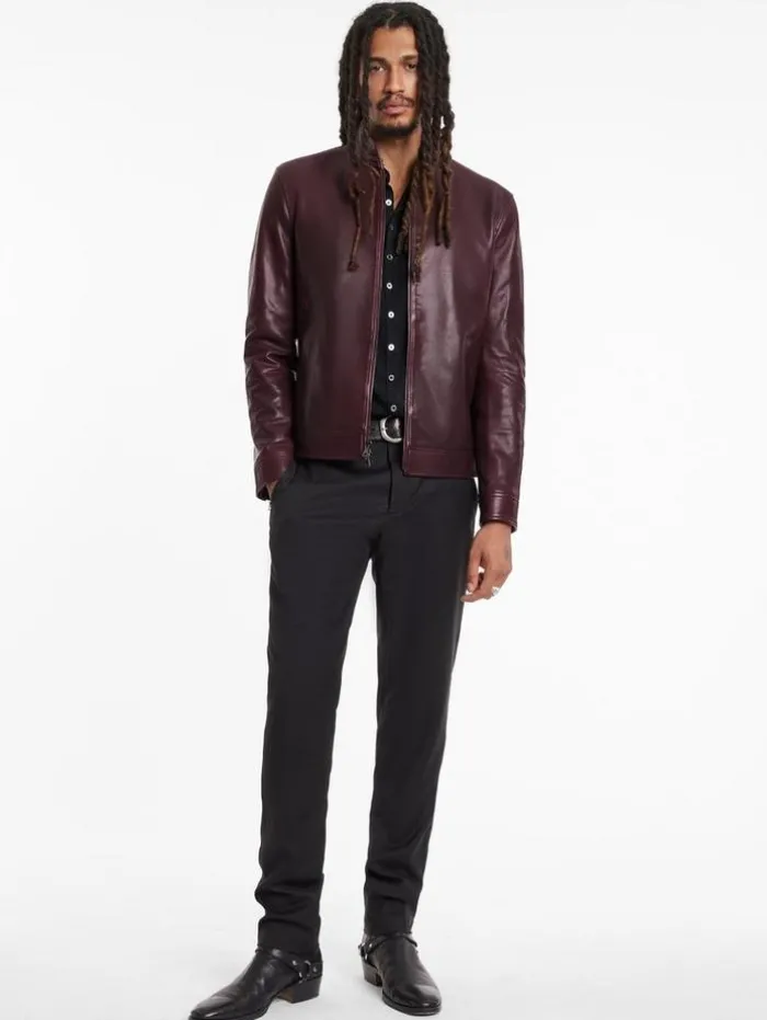 Hot John Varvatos BLAKE RACER JACKET Merlot