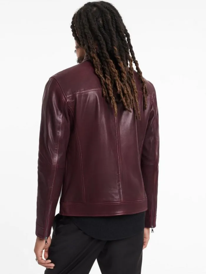 Hot John Varvatos BLAKE RACER JACKET Merlot