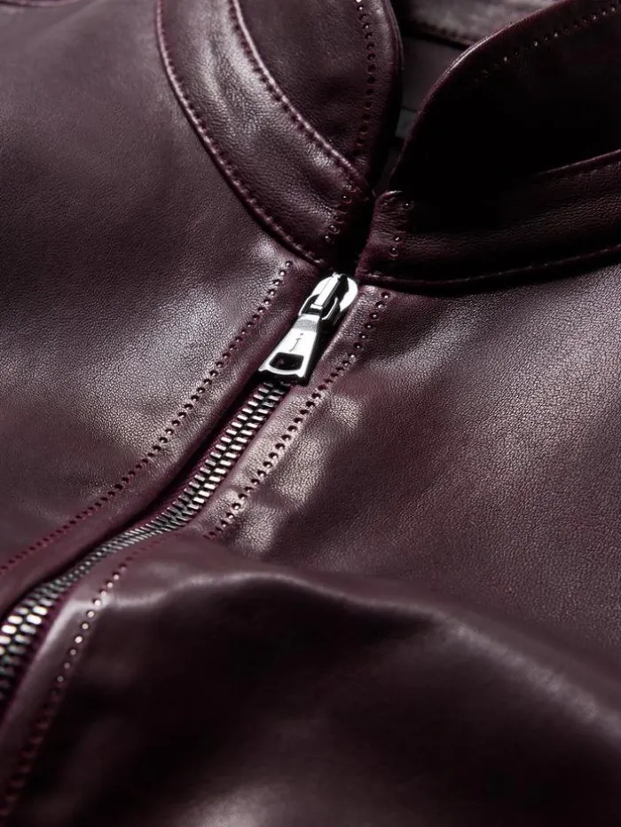 Hot John Varvatos BLAKE RACER JACKET Merlot