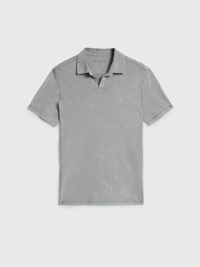 New John Varvatos BODHI POLO MEDGREY