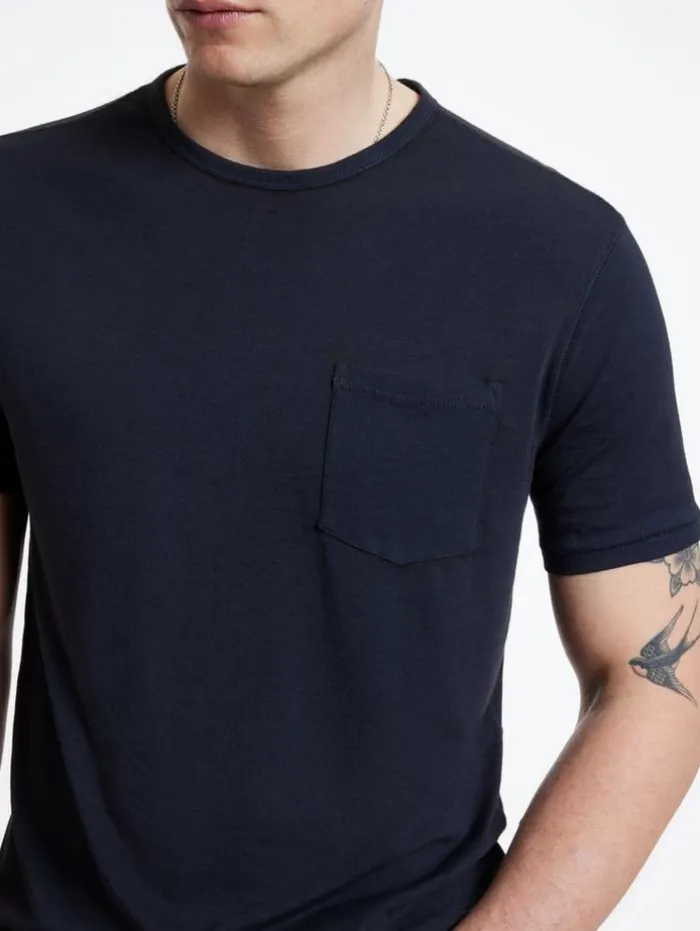 Online John Varvatos BOND BURNOUT T-SHIRT NAVY