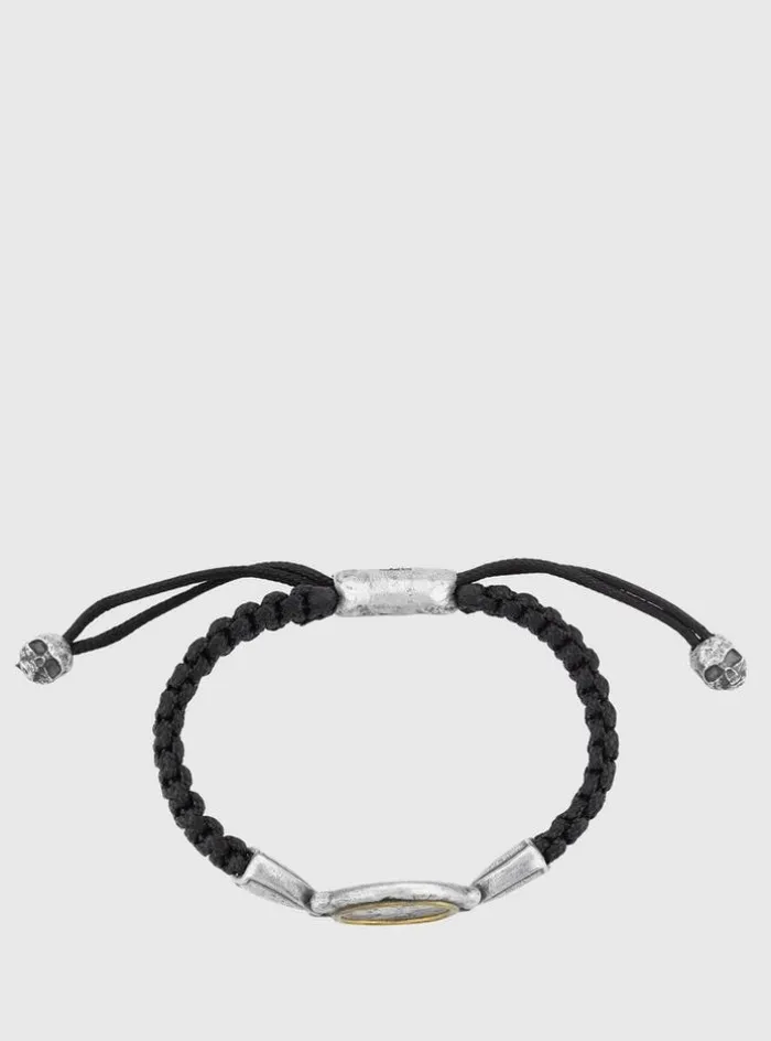 Fashion John Varvatos CORDED MERCURY COIN BRACELET SILVER