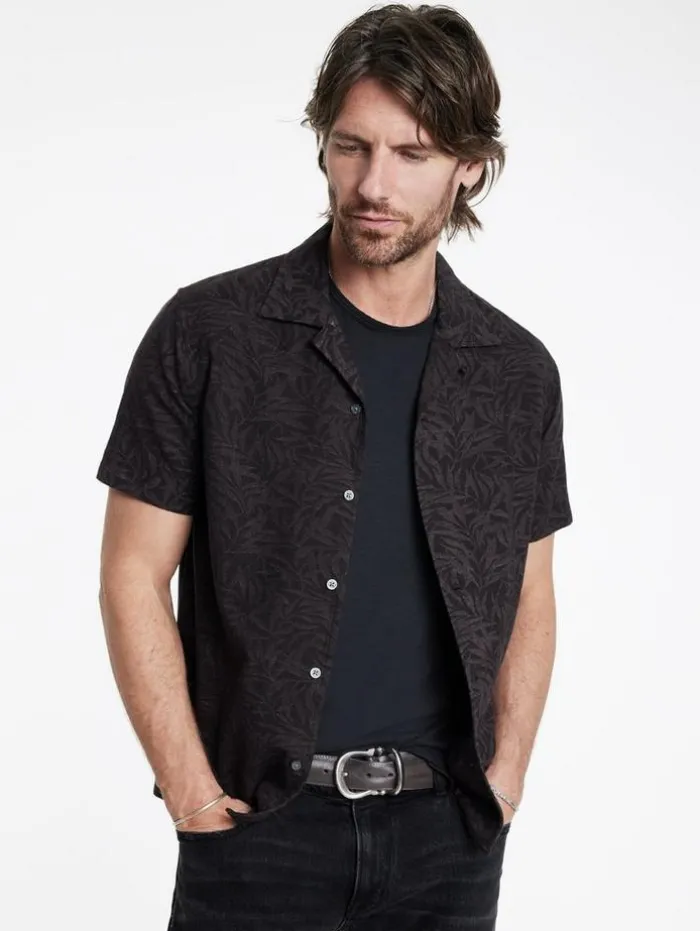 Cheap John Varvatos DANNY CAMP SHIRT CHARCOAL