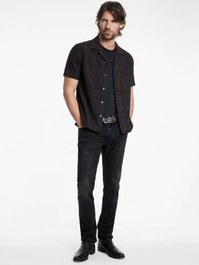 Cheap John Varvatos DANNY CAMP SHIRT CHARCOAL