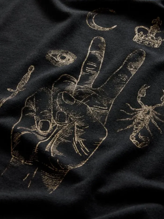 Cheap John Varvatos ELEMENTS PEACE TEE BLACK