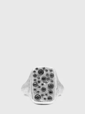 Store John Varvatos FEATURE RING WITH BLACK DIAMONDS NOCOLOR