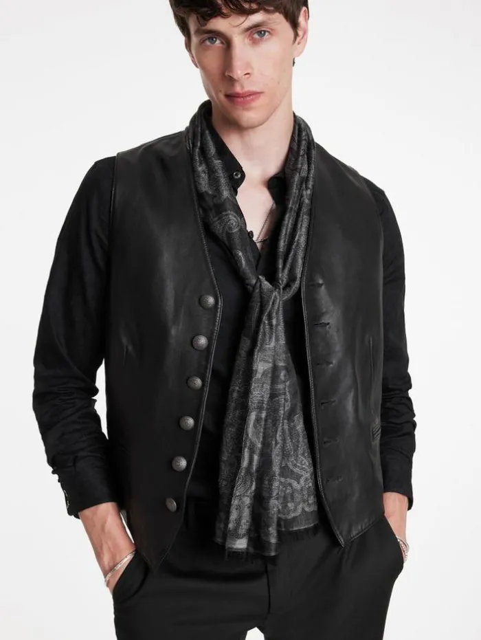 Cheap John Varvatos GOWER SCARF CARBON