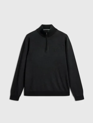 Best Sale John Varvatos GRAND BIRDEYE HALF ZIP BLACK