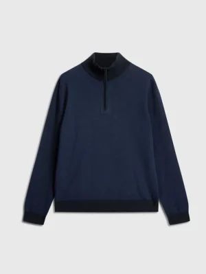Fashion John Varvatos GRAND BIRDEYE HALF ZIP NAVY
