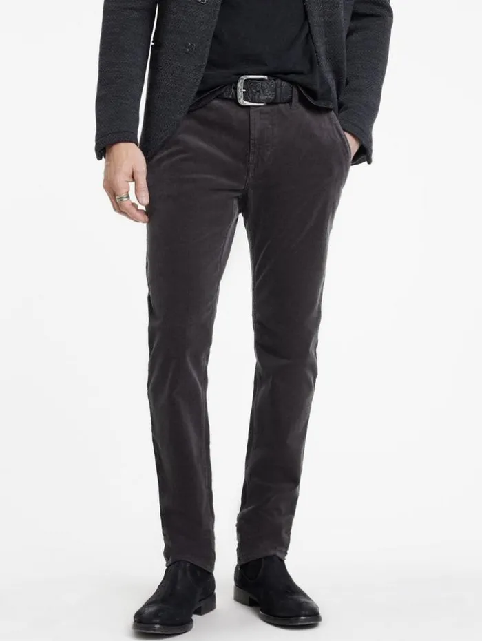 New John Varvatos HANS HYBRID JEAN PANT BELUGA/WHITE