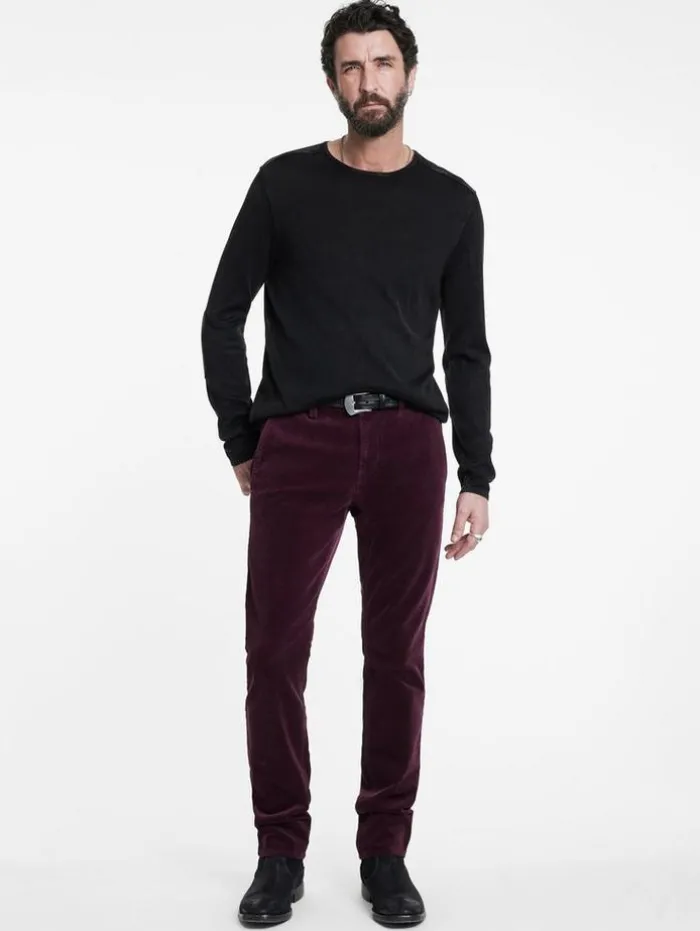 Shop John Varvatos HANS HYBRID JEAN PANT DARKPLUM