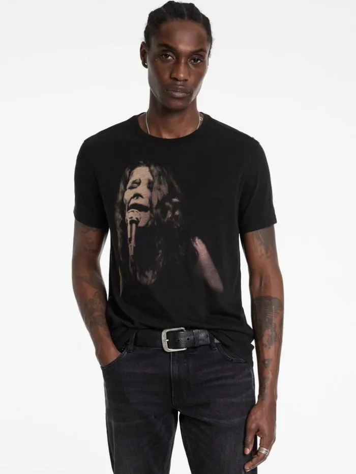 Hot John Varvatos JANIS JOPLIN TEE BLACK