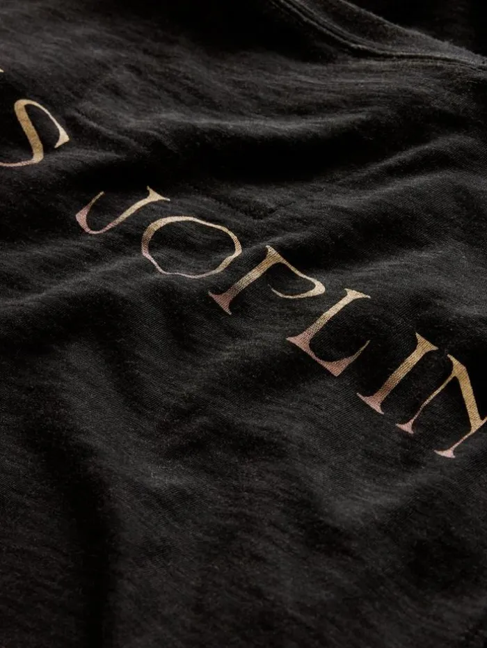 Hot John Varvatos JANIS JOPLIN TEE BLACK