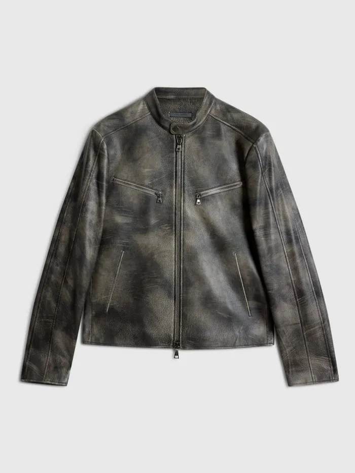 Outlet John Varvatos KEELER RACER JACKET CARBON