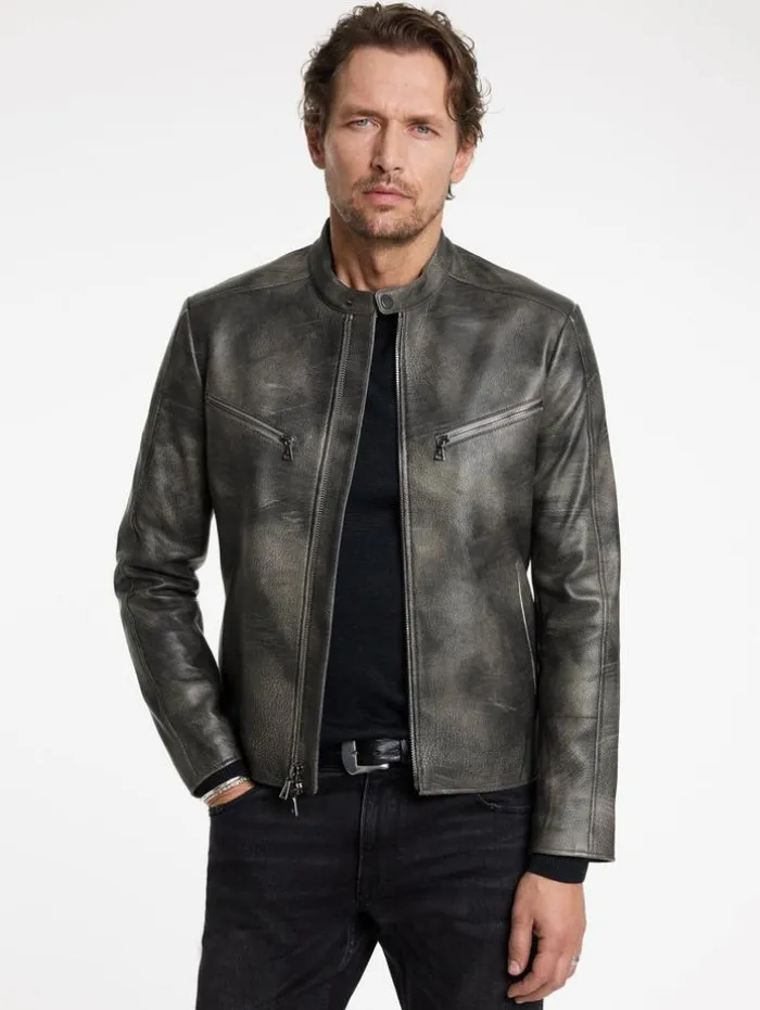 Outlet John Varvatos KEELER RACER JACKET CARBON