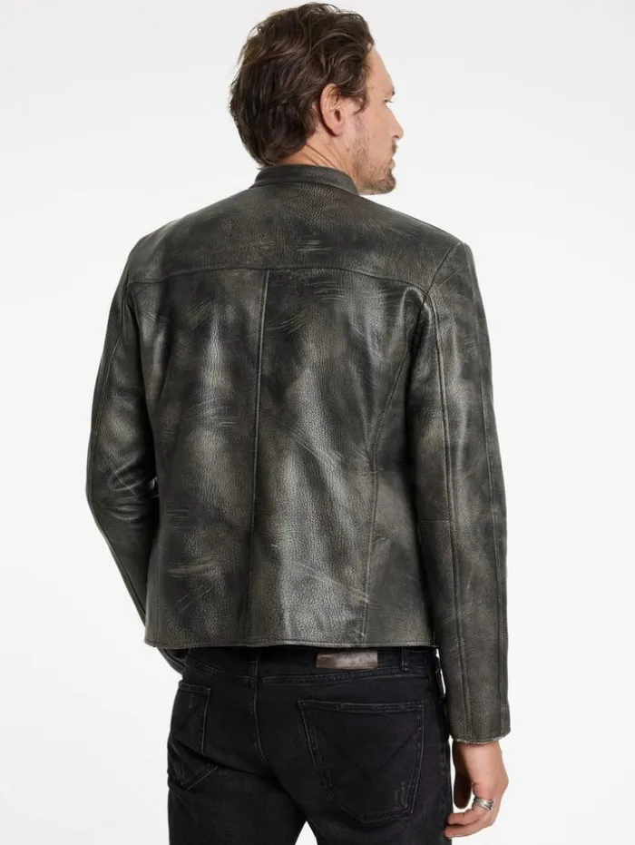 Outlet John Varvatos KEELER RACER JACKET CARBON