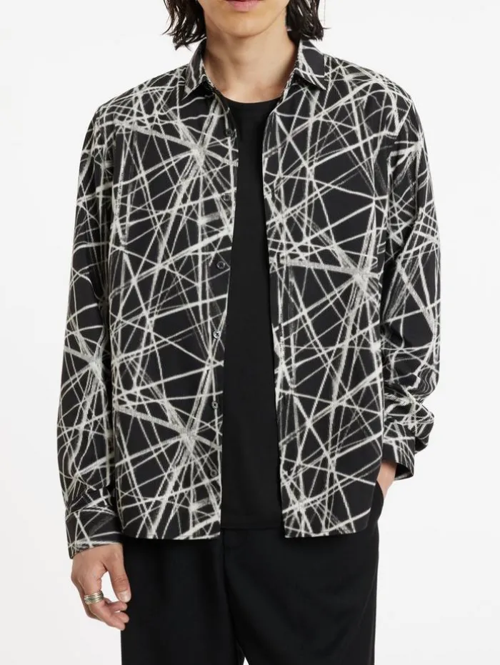 Fashion John Varvatos KINNEY SHIRT CHARCOAL