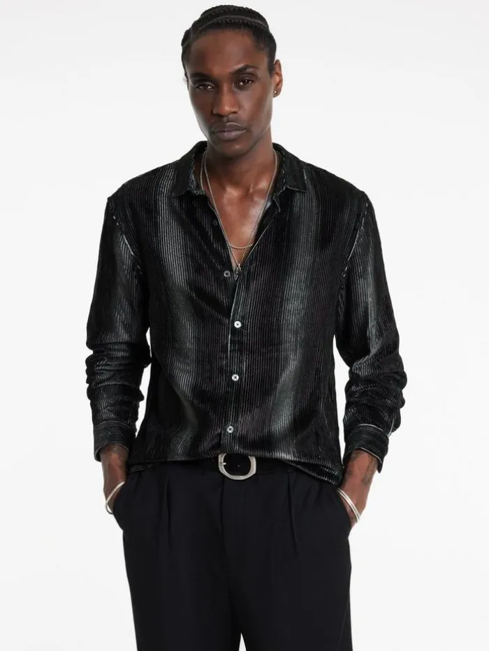 Best Sale John Varvatos KINNEY SHIRT SMOKEDPEARLGREY