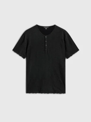 Shop John Varvatos MADOC HENLEY BLACK