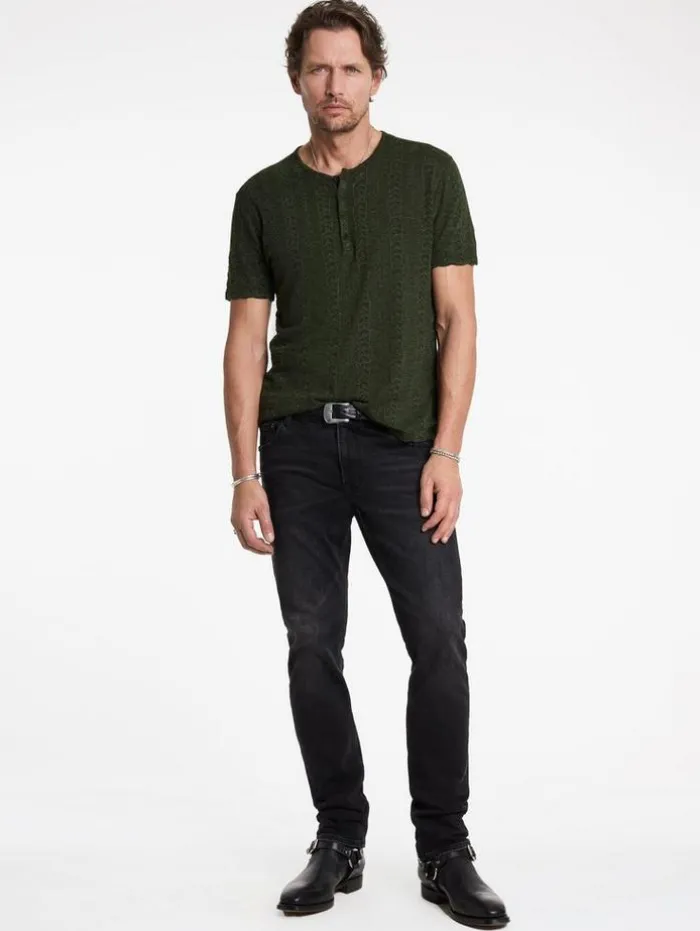 Cheap John Varvatos MADOC HENLEY KOMBUGREEN