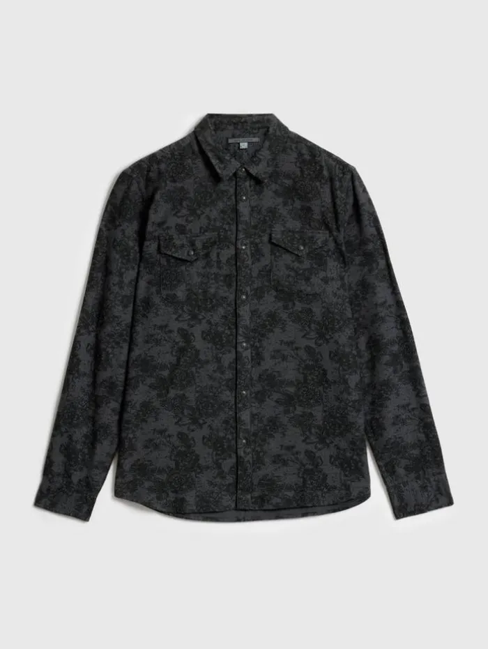 Best John Varvatos MARSHALL WESTERN SHIRT CONCRETEGRE