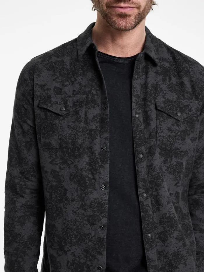 Best John Varvatos MARSHALL WESTERN SHIRT CONCRETEGRE