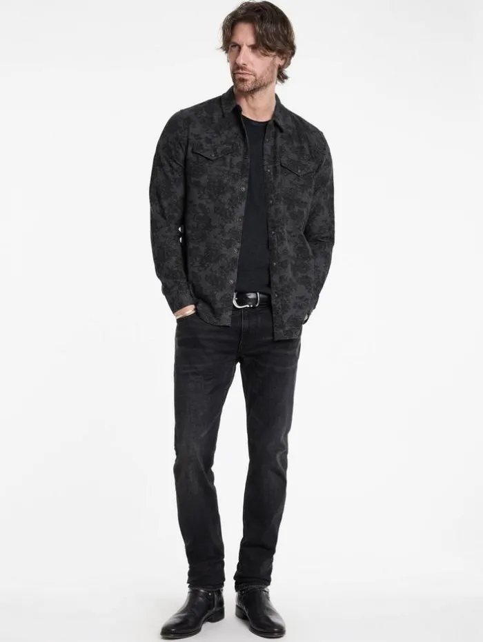 Best John Varvatos MARSHALL WESTERN SHIRT CONCRETEGRE