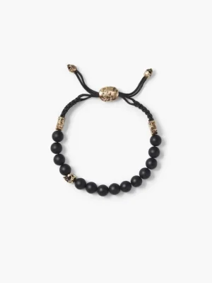 Hot John Varvatos 8MM BRASS SKULL WITH COLOR BEADS BLACK