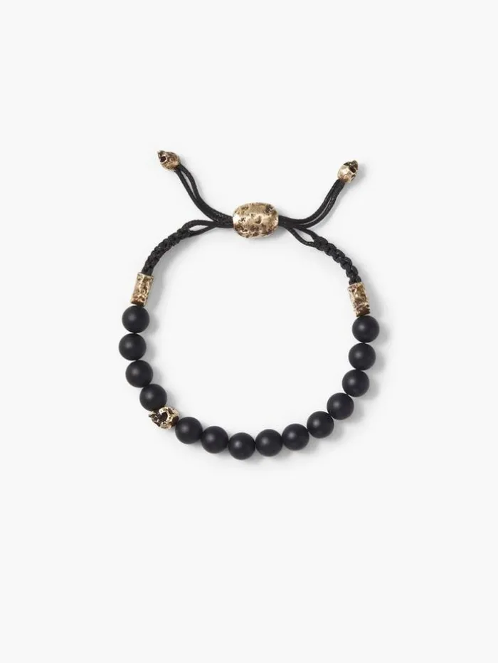 Hot John Varvatos 8MM BRASS SKULL WITH COLOR BEADS BLACK