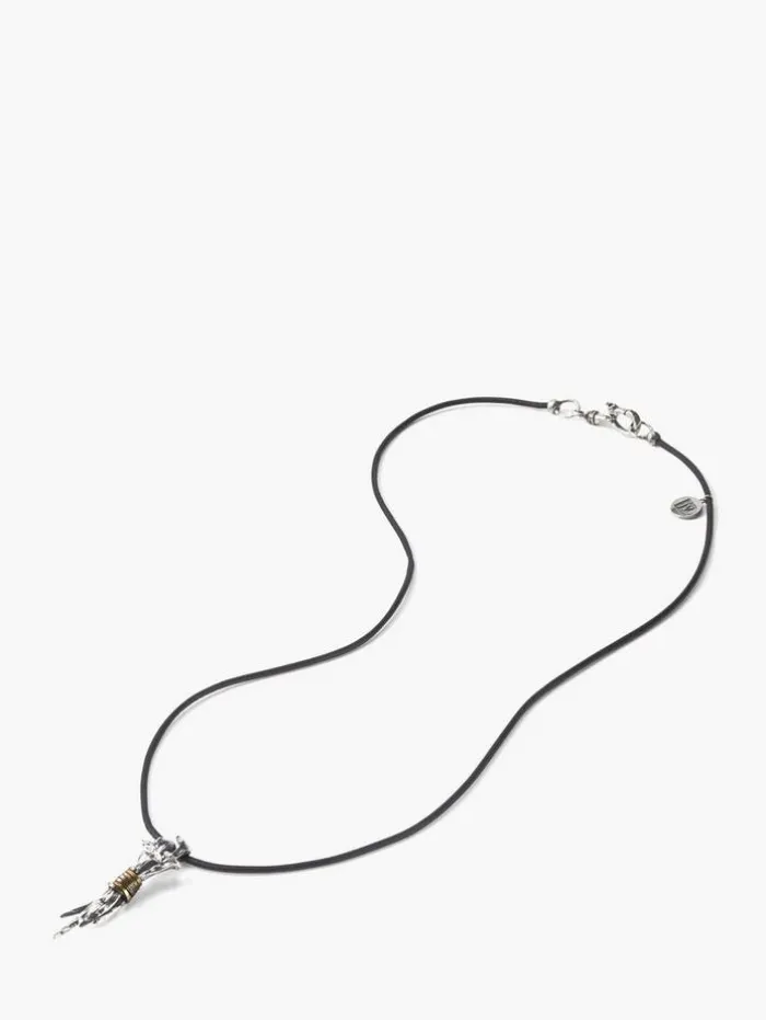 Clearance John Varvatos NAIL PENDANT NECKLACE SILVER