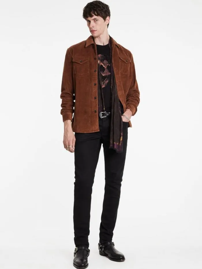 Sale John Varvatos OIL SKULL TEE BLACK