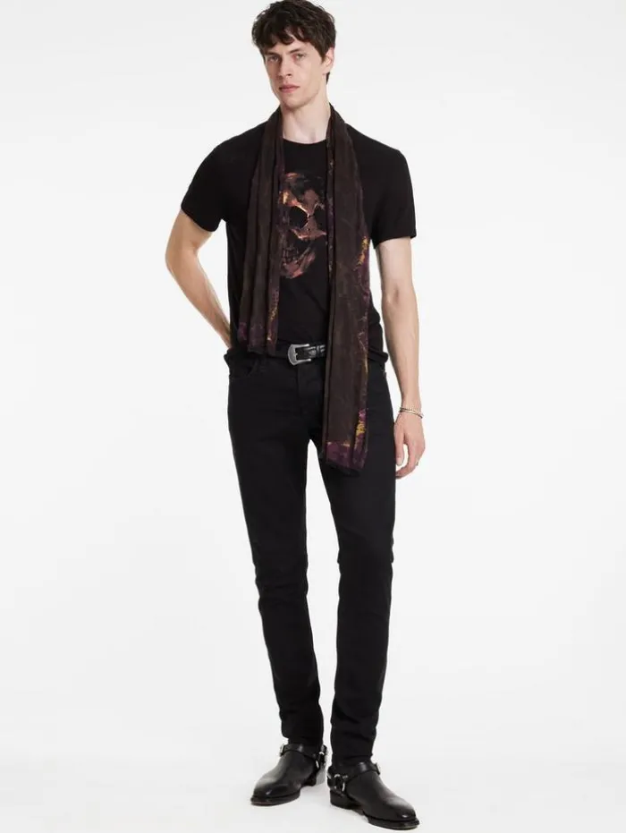 Sale John Varvatos OIL SKULL TEE BLACK