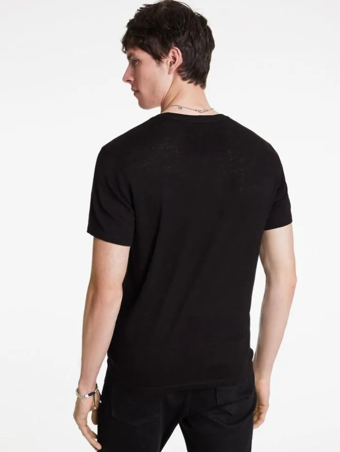 Sale John Varvatos OIL SKULL TEE BLACK