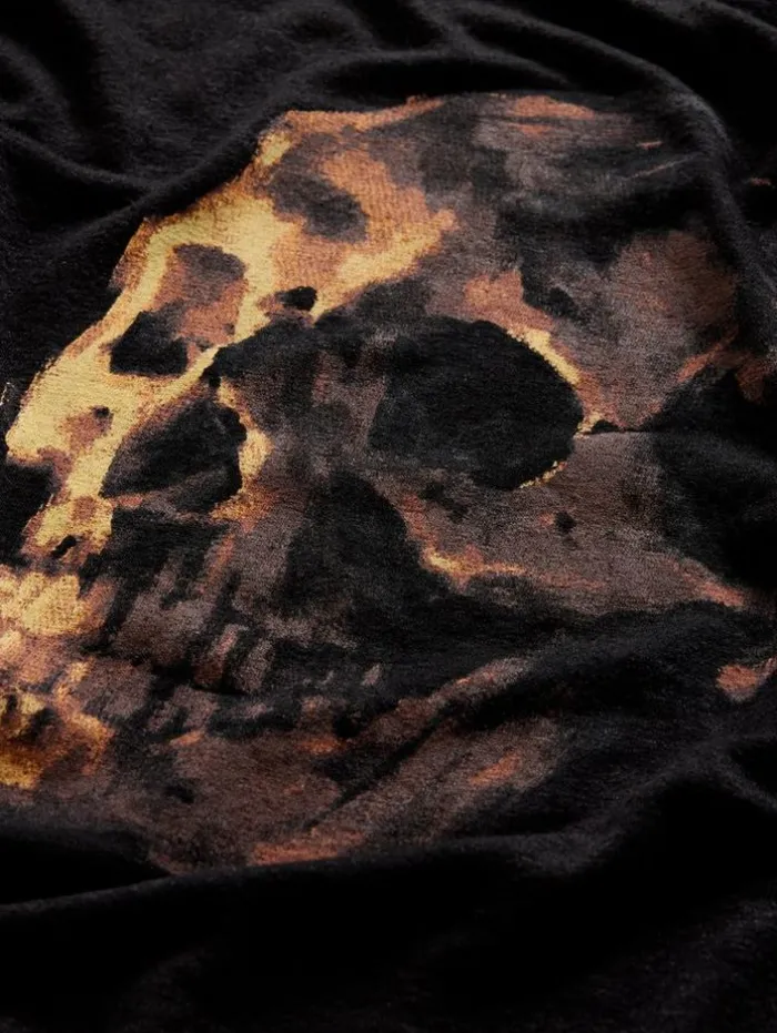 Sale John Varvatos OIL SKULL TEE BLACK