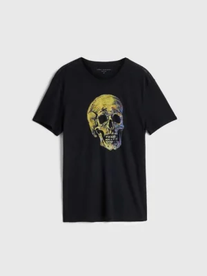 Sale John Varvatos PAINTED SKULL TEE BLACK