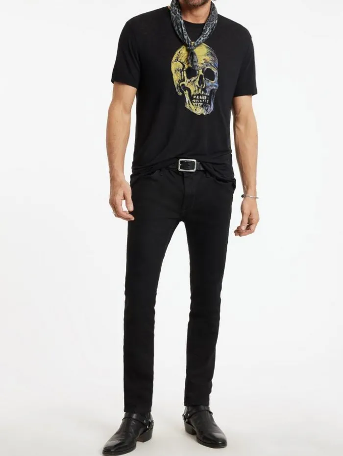 Sale John Varvatos PAINTED SKULL TEE BLACK