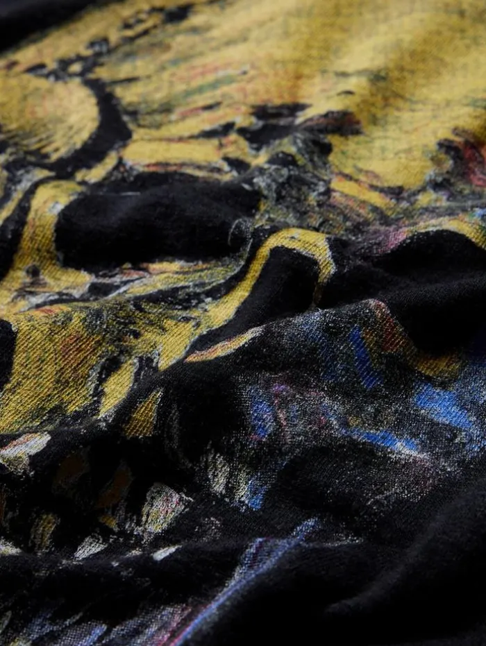 Sale John Varvatos PAINTED SKULL TEE BLACK